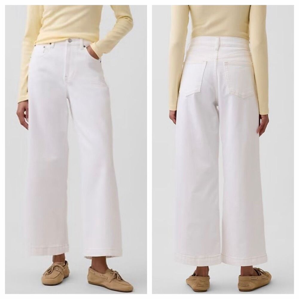 GAP High Rise Stride Ankle Jeans White Size 30/10P